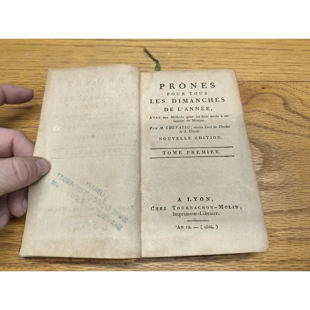 1804 Advocates for Every Sunday, Joseph Chevassu, FRENCH, Old Leather Binding‎